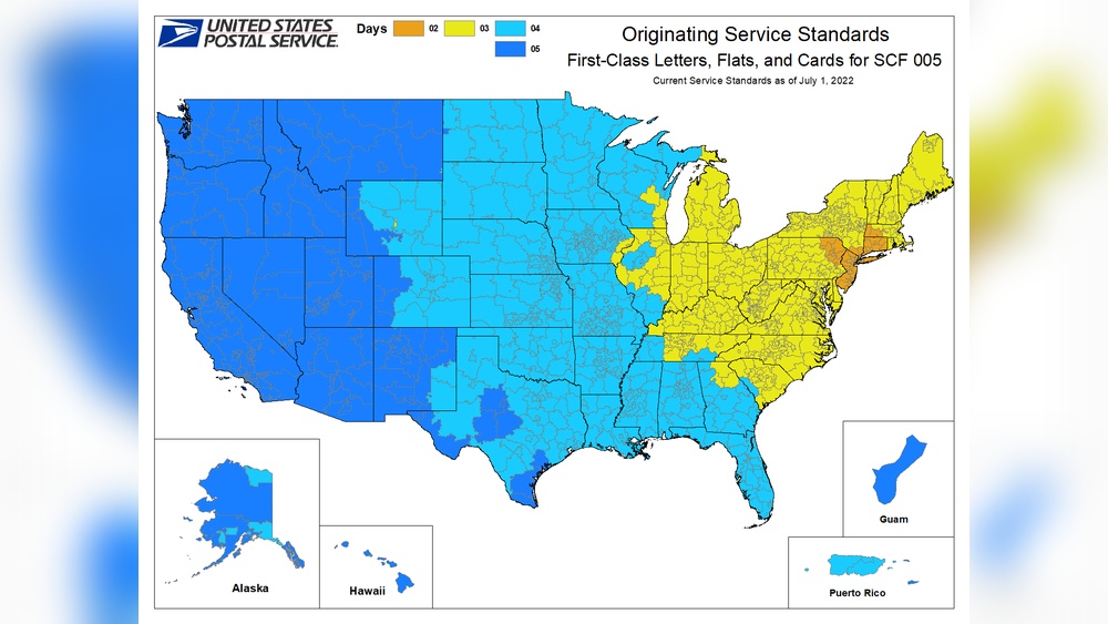 Us Mail Travel Time Calculator